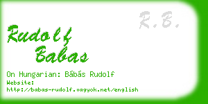 rudolf babas business card
